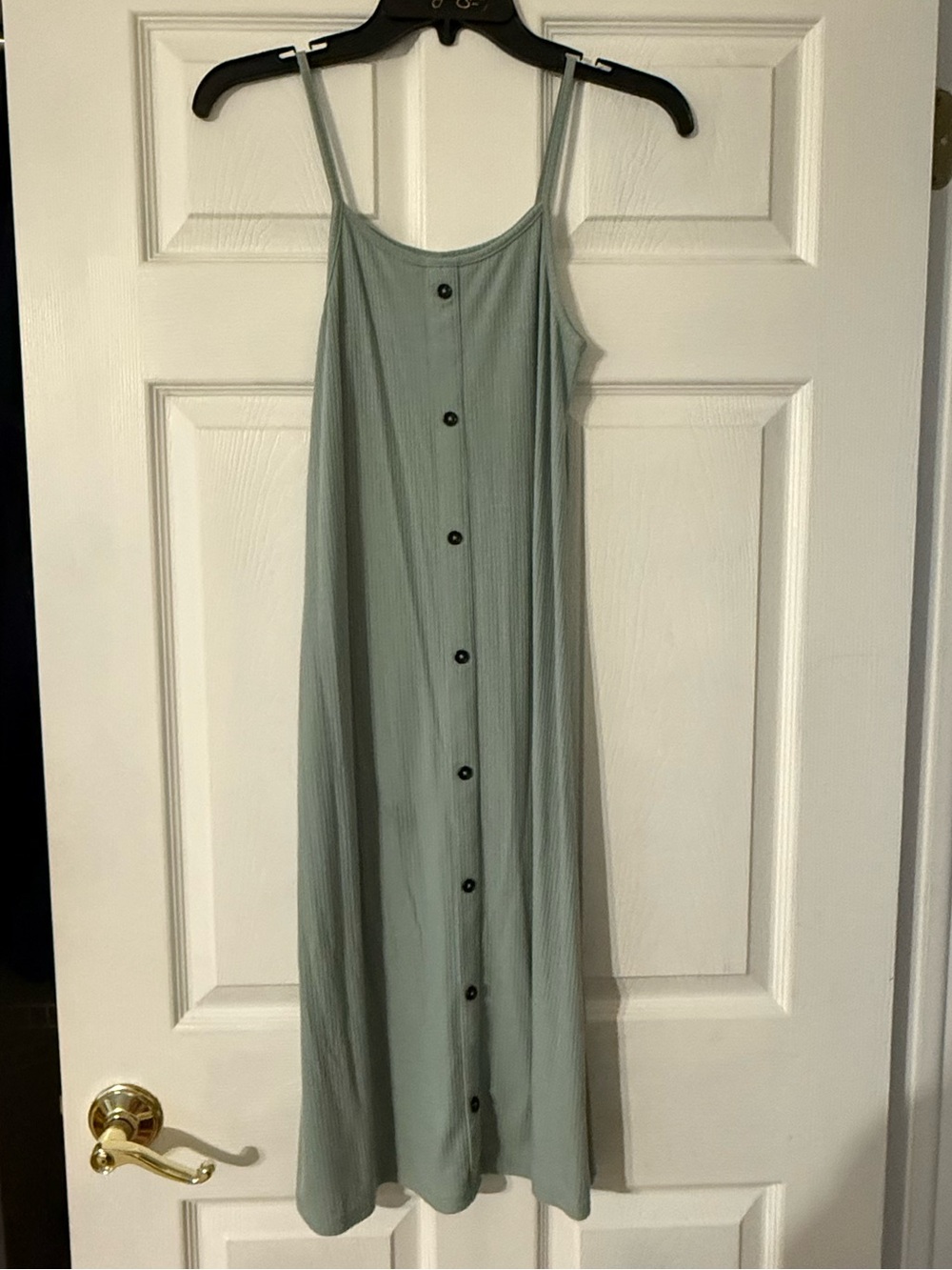art class Sage Green Button-Front Slip Dress